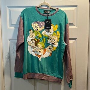 Nwt! Cakeworthy Disney 7 Dwarves 7D Oversized Crewneck Sweatshirt L Snow White